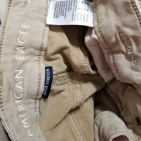 American Eagle pants 16 Jegging twill solid basic work super stretch skinny - Picture 13 of 15